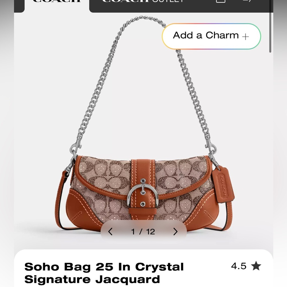 Coach SoHo Bag 25 in Crystal Signature Jacquard